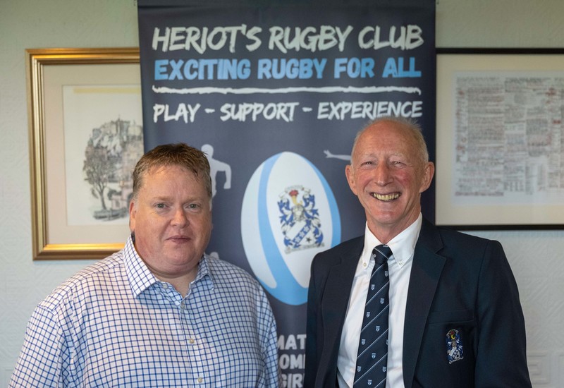 Andrew Philip (Director of Finance and Resources CS) and Iain Duckworth (President Heriots)